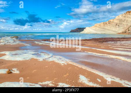 Treppe der Türken, Scala dei Turchi, Süd-Sizilien, Italien. Stockfoto