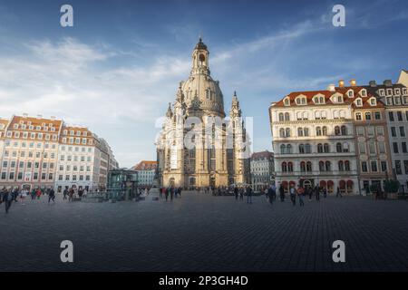 Neumarktplatz und Frauenkirche - Dresden, Soxony, Deutschland Stockfoto