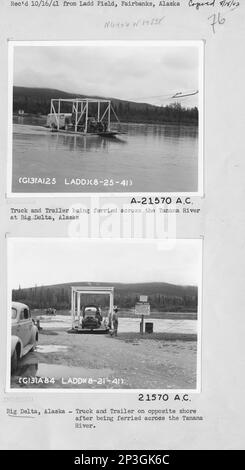 Alaska - Big Delta durch Chilkat Inlet, Luftfoto. Stockfoto