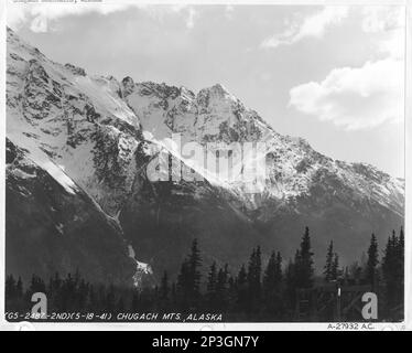 Alaska - Chugach-Berge, Luftfoto. Stockfoto