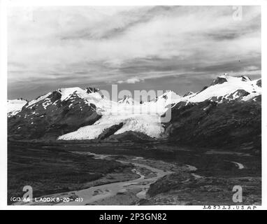 Alaska - Chugach-Berge, Luftfoto. Stockfoto