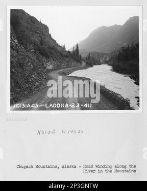 Alaska - Chugach-Berge, Luftfoto. Stockfoto