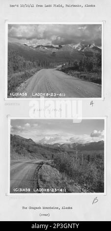 Alaska - Chugach-Berge, Luftfoto. Stockfoto