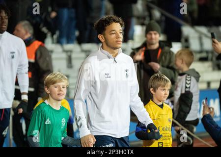 Aarhus, Dänemark. 03., März 2023. Mikael Anderson (8) von AGF, der während des 3F stattfindenden Superliga-Spiels zwischen Aarhus GF und AC Horsens im Ceres Park in Aarhus gesehen wurde. (Foto: Gonzales Photo - Balazs Popal). Stockfoto