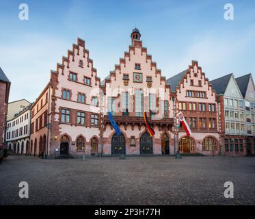 Römer Rathaus am Römerberg-Platz - Frankfurt, Deutschland Stockfoto