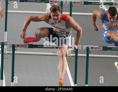 Istanbul, Türkei. 05. März 2023. Kevin Mayer von Frankreich anlässlich der europäischen Leichtathletik-Hallenmeisterschaft 2023 am 5. März 2023 in der Atakoy Arena in Istanbul, Türkei - Foto Laurent Lairys/ABACAPRESS.COM Kredit: Abaca Press/Alamy Live News Stockfoto