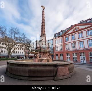 Liebfrauenberg-Brunnen - Frankfurt, Deutschland Stockfoto