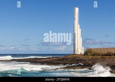 Leuchtturm Punta del Hidalgo, Teneriffa, Kanarische Inseln, Spanien Stockfoto