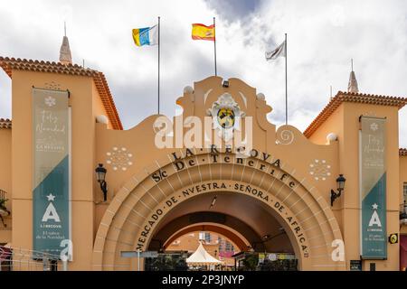 Mercado Municipal Nuestra Senora de Africa La Recova oder Municipal Market Our Lady of Africa La Recova in Santa Cruz de Tenerife. Kanarische Inseln. Stockfoto