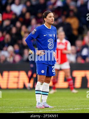 Sam Kerr von Chelsea beim FA Continental Tyres League Cup in Selhurst Park, London. Foto: Sonntag, 5. März 2023. Stockfoto