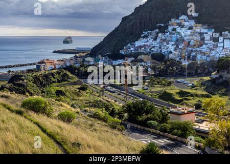 Blick auf San Andres in der Nähe von Santa Cruz de Teneriffa im Norden von Teneriffa, Kanarische Inseln. Stockfoto