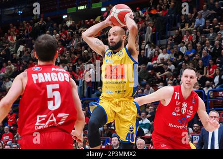 Mediolanum Forum, Mailand, Italien, 05. März 2023, David Logan (GIVOVA Scafati) während der EA7 Emporio Armani Milano vs GIVOVA Scafati – Italienischer Basketball A Series Championship Stockfoto