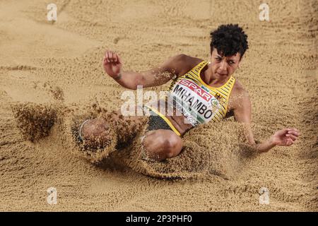 Istanbul, Türkei. 05. März 2023. Leichtathletik/Indoor: Langsprung, Frauen, Finale. Malaika Mihambo aus Deutschland in Aktion. Kredit: Oliver Weiken/dpa/Alamy Live News Stockfoto