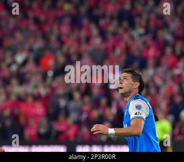 St. Louis, USA. 04. März 2023. Charlotte FC Mittelfeldspieler Brandt Bronico. STLCity SC spielte im CITYPARK-Stadion in St. Louis, MO, USA, am Samstag, den 4. März 2023. Tim Vizer/Sipa USA Kredit: SIPA USA/Alamy Live News Stockfoto