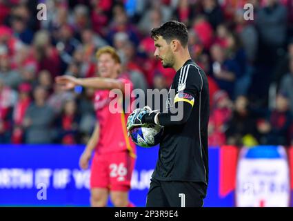 St. Louis, USA. 04. März 2023. TORWART von ST. City, Roman Burki. LSTLCity SC spielte im CITYPARK-Stadion in St. Louis, MO, USA, am Samstag, den 4. März 2023. Tim Vizer/Sipa USA Kredit: SIPA USA/Alamy Live News Stockfoto