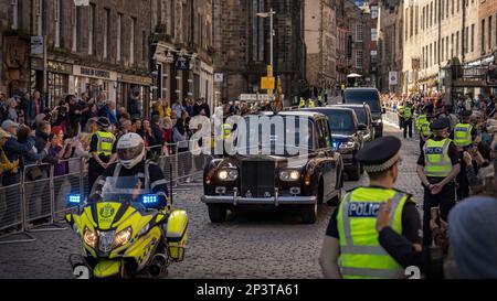 Während der Lügen im Staat Königin Elizabeth II. In Edinburgh, Schottland. Stockfoto