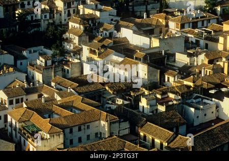 Luftaufnahme von Albayzín von Alhambra. Granada. Andalusien. Spanien Stockfoto