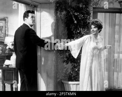 James Garner, Polly Bergen, Drehort des Films "Move Over, Darling", 20. Century-Fox, 1963 Stockfoto