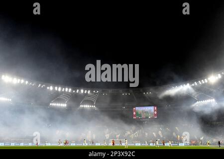 Rom, Italien. 05. März 2023. Atmosphäre während des Fußballspiels der Serie A zwischen AS Roma und dem FC Juventus im Olimpico-Stadion in Rom (Italien), 5. März 2023. Foto Andrea Staccioli/Insidefoto Credit: Insidefoto di andrea staccioli/Alamy Live News Stockfoto