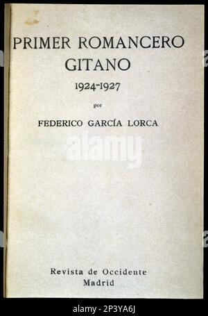 Titelseite des "First Romancero Gitano", 1924-1927. Erste Ausgabe von Revista de Occidente, Madrid 1928. Stockfoto