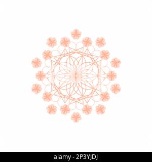 Luxuriöse Mandala für Ziergegenstände wie Henna, Mehndi, Tätowierung, Dekoration, dekorative Dekoration im ethnischen orientalischen Stil, Vorlage für Textilien, Vorhänge, Kleidung Stockfoto