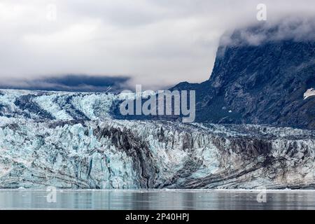 Blick auf den Margerie Glacier in der Fair-Weather Range, Glacier Bay National Park, Südost-Alaska, USA. Stockfoto