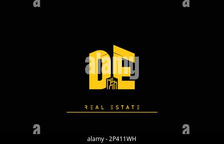 Immobilienbriefe Initialen Monogramm Logo DE , ED Stock Vektor