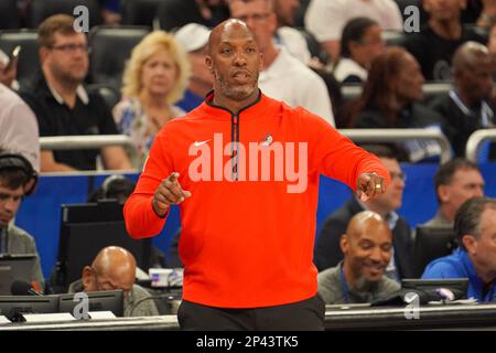 Orlando, Florida, USA, 5. März 2023, Portland Trail Blazers leitet die Chauncey Billups im Amway Center. (Foto: Marty Jean-Louis/Alamy Live News Stockfoto