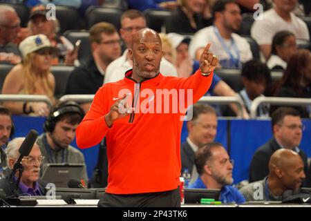 Orlando, Florida, USA, 5. März 2023, Portland Trail Blazers leitet die Chauncey Billups im Amway Center. (Foto: Marty Jean-Louis/Alamy Live News Stockfoto