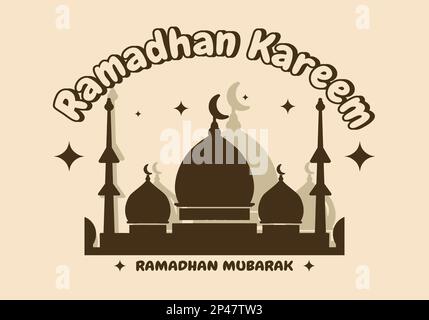 Illustrationsdesign der Form der Kuppel der Moschee mit dem Thema Ramadan Stock Vektor