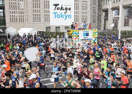 Tokio, Japan. 5. März 2023. Allgemeine Ansicht, 5. März 2023 - Tokyo Marathon 2023 in Tokio, Japan. Kredit: Michael Steinebach/AFLO/Alamy Live News Stockfoto