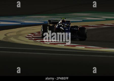 Manama, Bahrain. 04. März 2023. MANAMA, BAHRAIN, Sakhir Circuit, 04. März 2023: #2, Logan SarSergeant, USA, Team Williams F1 FW45, Mercedes-Lok während des Formel-1-Grand Prix von Bahrain auf der internationalen Rennstrecke in der Nähe von Manama in der Stadt Sakhir am 4. März. 2023. Formel 1 - F1 Motorsport, gebührenpflichtiges Bild, Foto und Copyright © Jun QIAN/ ATP images (QIAN Jun/ATP/SPP) Guthaben: SPP Sport Press Photo. Alamy Live News Stockfoto