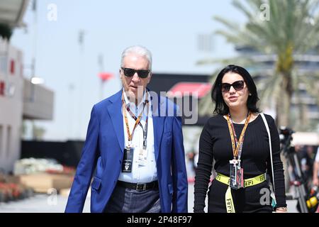 Manama, Bahrain. 04. März 2023. MANAMA, BAHRAIN, Sakhir Circuit, 04. März 2023: Piero FERRARI, gesehen während des Formel-1-Grand Prix von Bahrain auf der Bahrain International Circuit in der Nähe von Manama City in der Stadt Sakhir am 4. März. 2023. Formel 1 - F1 Motorsport, gebührenpflichtiges Bild, Foto und Copyright © Jun QIAN/ ATP images (QIAN Jun/ATP/SPP) Guthaben: SPP Sport Press Photo. Alamy Live News Stockfoto