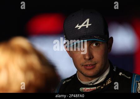 Manama, Bahrain. 04. März 2023. MANAMA, BAHRAIN, Sakhir Circuit, 04. März 2023: #31, Esteban OCON, FRA, Alpine F1 Team, Alpine A523 Renault während des Bahrain Formel 1 Grand Prix auf der Bahrain International Circuit nahe Manama City in der Stadt Sakhir am 4. März. 2023. Formel 1 - F1 Motorsport, gebührenpflichtiges Bild, Foto und Copyright © Jun QIAN/ ATP images (QIAN Jun/ATP/SPP) Guthaben: SPP Sport Press Photo. Alamy Live News Stockfoto
