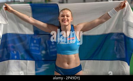 Wilma Murto (FIN) bei der European Athletics Indoor Championship am 5. März 2023 in der Atakoy Arena in Istanbul, Türkei. Gutschrift: SCS/Erik van Leeuwen/AFLO/Alamy Live News Stockfoto