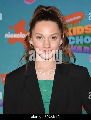 4. März 2023, Los Angeles, Kalifornien, USA: Maya Le Clark nimmt an den Kids' Choice Awards 2023 von Nickelodeon Teil. (Kreditbild: © Billy Bennight/ZUMA Press Wire) NUR REDAKTIONELLE VERWENDUNG! Nicht für den kommerziellen GEBRAUCH! Stockfoto