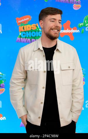 LOS ANGELES - 4. MÄRZ: Mr Beast, Jimmy Donaldson bei den Kids Choice Awards 2023 im Microsoft Theater am 4. März 2023 in Los Angeles, Kalifornien Stockfoto