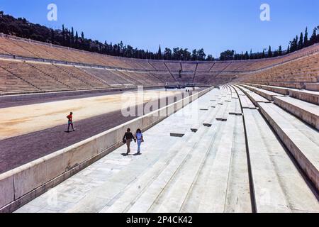 Panathinaiko-Stadion eine alte Olympiaarena in Athen, Griechenland Stockfoto