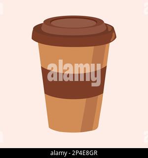 tasse Kaffee, Illustration einer Kaffeetasse, Tasse Kaffee mit Schokolade Stock Vektor