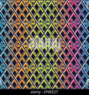 Regenbogen-Gitter-Nahtloses Muster. Stock Vektor