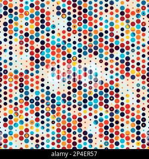 Nahtloses Muster für farbige Punkte. Stock Vektor