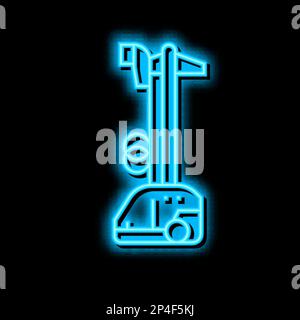 Abbildung des Symbols für das Neonglühen der Dampfeinheit Stock Vektor