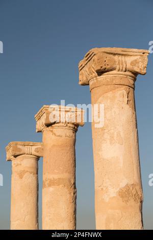 Zypern, Pathos, römische Säulen an der archäologischen Stätte von Kato Pathos. Stockfoto