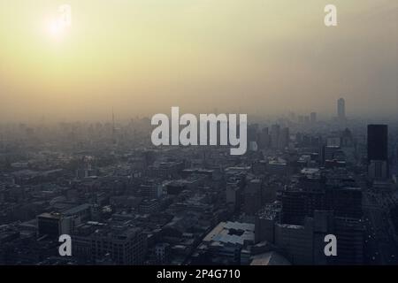 Fotochemischer Smog über der Stadt, Mexiko-Stadt, Mexiko Stockfoto