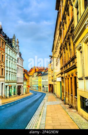 Straße in der Altstadt von Görlitz in Deutschland Stockfoto