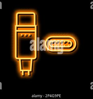 Abbildung des usb-Glimmlampen-Symbols Stock Vektor