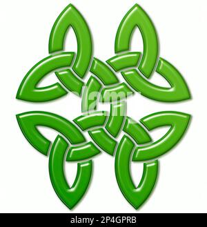 Symbol mit keltischen Knoten für Designs zum St. Patrick's Day. Stockfoto