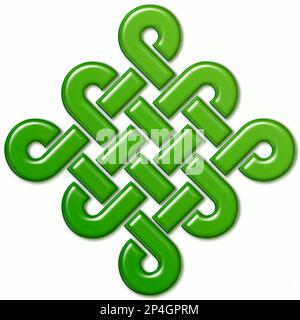 Symbol mit keltischen Knoten für Designs zum St. Patrick's Day. Stockfoto