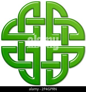 Symbol mit keltischen Knoten für Designs zum St. Patrick's Day. Stockfoto