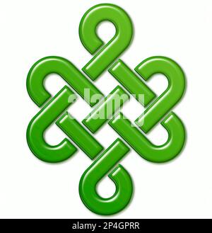 Symbol mit keltischen Knoten für Designs zum St. Patrick's Day. Stockfoto